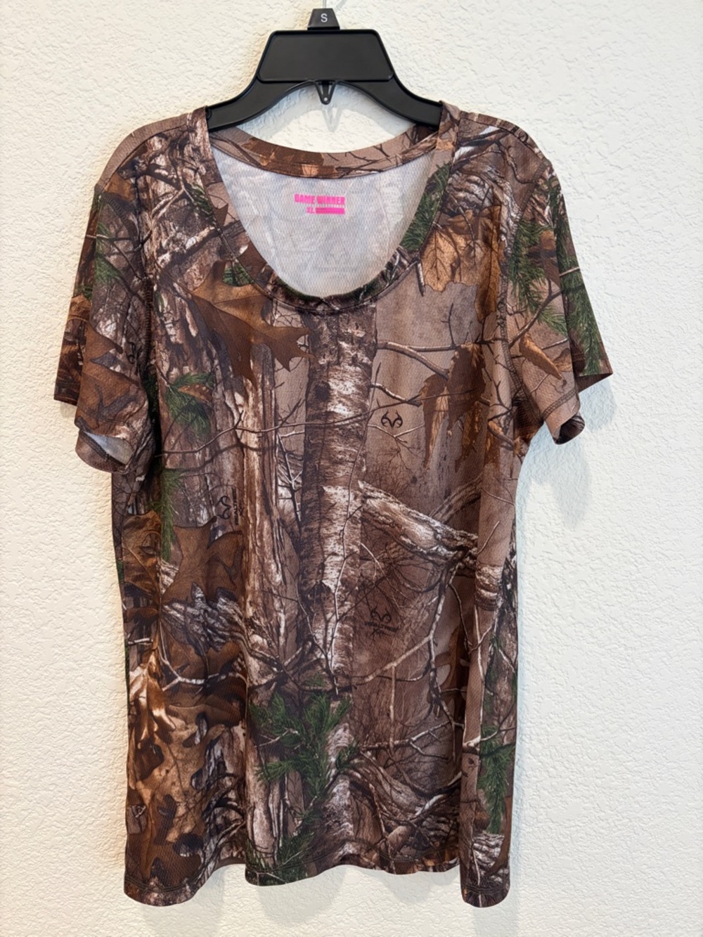 Game Winner Camo T-Shirt Women XL Realtree Style Hunting Outdoor Tee